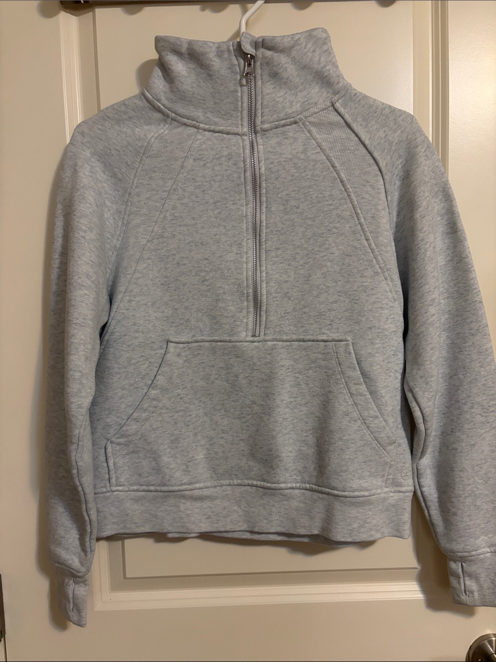 Danskin Light Gray Women's Half-Zip Sweatshirt